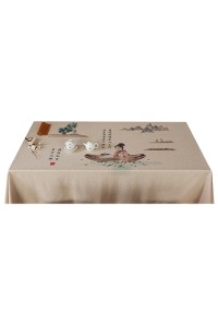 Order cotton, linen and linen Chinese high-grade rectangular cover for coffee table Chinese restaurant tablecloth tablecloth specialty store 155*200CM 165*215CM 170*250CM SKTBC058